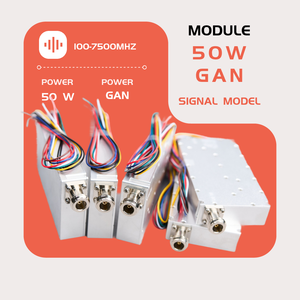 โมดูล GaN กำลัง 50 วัตต์ VSWR 100MHz 8GHz ระบบตรวจจับโดรน สำหรับการระบุตัวตนและการตรวจสอบเครื่องขยายสัญญาณ RF 50W-100-80 - Product Image 1