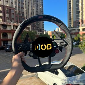 Volante Deportivo DOS de Alta Calidad con Franjas Azules en Cuero Genuino Negro para <span class=keywords><strong>Audi</strong></span> A7 S7 RS7 A3 A4 <span class=keywords><strong>A5</strong></span> A6 B7 S3 S4 S5 RS3 RS4 - Product Image 4