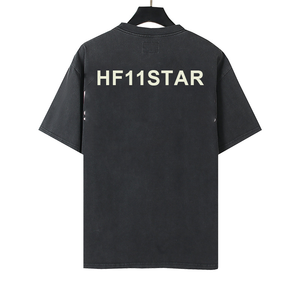 เสื้อยืดลายดาวสไตล์อเมริกันย้อนยุค Hell High Street ทรงหลวม ใส่ได้ทั้งชายหญิง ผ้าฝ้าย 100% แขนสั้น แบรนด์แฟชั่นสุดฮิต - Product Image 2
