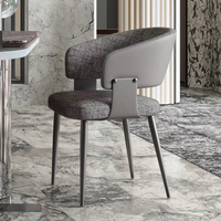 Chaise de salle à manger en cuir moderne et confortable design simple pour bureau à domicile hôtel et restaurant loisirs meubles de maître