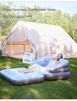 Matelas gonflable double pour le commerce extérieur, idéal pour le camping en extérieur, les festivals de musique, lit d'appoint paresseux, résistant à l'humidité, avec revêtement floqué