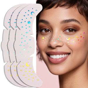 Patchs de maquillage temporaires étincelants visage taches de rousseur paillettes autocollants de <span class=keywords><strong>tatouage</strong></span> pour femmes Festivals Concerts fêtes Cosplay-cosmétique - Product Image 2
