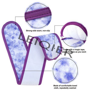 Bandeau facial ajustable en tissu éponge <span class=keywords><strong>ultra</strong></span> <span class=keywords><strong>doux</strong></span> avec logo personnalisé pour les soins de la peau <span class=keywords><strong>Masque</strong></span> de qualité yoga pour le lavage du visage - Product Image 6