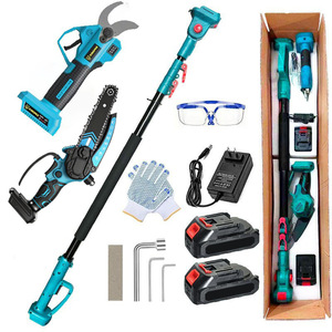 Ensemble d'outils de jardinage <span class=keywords><strong>électrique</strong></span>s 3 en 1, sécateurs à haute performance, sécateurs sans fil, <span class=keywords><strong>tronçonneuse</strong></span> avec perche <span class=keywords><strong>télescopique</strong></span> - Product Image 1