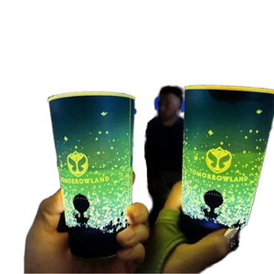 Vaso LED con Batería Recargable, Regalos Promocionales para Fiestas y Eventos, Personalización con Impresión de Logotipo Completo, Vaso LED Activado por Líquido - Product Image 1