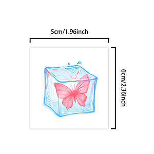 Autocollants de <span class=keywords><strong>tatouage</strong></span> temporaire colorés beau <span class=keywords><strong>tatouage</strong></span> imperméable papillon <span class=keywords><strong>rose</strong></span> glace adapté au visage, aux <span class=keywords><strong>bras</strong></span> et aux jambes - Product Image 5