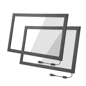 Kit de superposición de pantalla multitáctil infrarroja de 17 pulgadas Marco de panel táctil IR de 10 puntos con vidrio