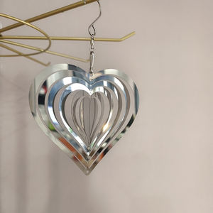 Aangepaste Hoge Kwaliteit Custom Roterende Metalen Roestvrij Staal <span class=keywords><strong>Wind</strong></span> <span class=keywords><strong>Spinner</strong></span> Voor Tuin Decor Zilver Hart - Product Image 6