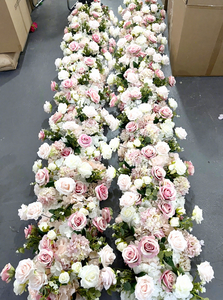 Camino de Mesa de Flores Artificiales de Seda en Degradado Rosa Intenso |   Creador de Ambiente Moderno de Alta Calidad Hecho en Shandong para Escenas de Boda, Entrega Rápida - Product Image 4