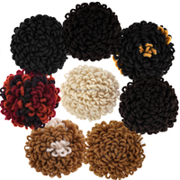 Top Vente Afro Puff Dreadlocks Chignon à Cordon Court Clips Extensions Capillaires Afro Puff Chignon Faux Locs Dreads