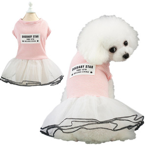 <span class=keywords><strong>Ropa</strong></span> coreana a rayas para <span class=keywords><strong>perro</strong></span>, camiseta china, venta al por mayor, vestido <span class=keywords><strong>de</strong></span> verano - Product Image 1