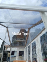 Tentes de sol transparentes en aluminium pour événements extérieurs, chapiteaux de luxe à toit transparent en PVC imperméable pour traiteur, mariages et fêtes