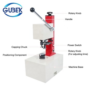 GUBEK Semi Automatic Ampoule <strong>Bottle</strong> <strong>Glass</strong> <strong>Bottle</strong> Aluminium Lid Capping <strong>Machine</strong> - Product Image 5