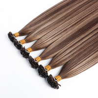 Extensions de cheveux en kératine à pointe I/U, vierges, à cuticules alignées, double tirage, Remy, européennes, 100% cheveux humains, teintes et décolorées, vente en gros