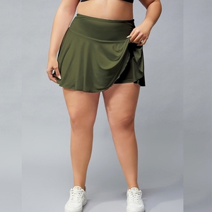 Rok Lipit Wanita Ukuran Besar Pinggang Tinggi, Penjualan Langsung Pabrik, Bahan Cool Dry, Ukuran XL-4XL, Cocok untuk Latihan Tenis, Tersedia dalam Stok - Product Image 2