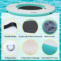 Radeau stable de dock flottant gonflable rond pour la plate-forme extérieure mobile de plate-forme de plate-forme extérieure de rafting et de loisirs de piscine de lac de plage complète