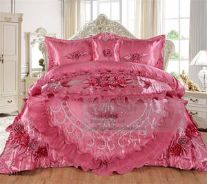 Juego de ropa de cama de novia de lujo, 6 uds de boda de juego de cama, edredón, juego de boda - Product Image 5