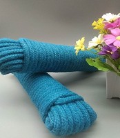 Corde tressée DIY 7 mm à huit brins, en jute et chanvre épais, avec âme colorée, pour vêtements et chapeaux tissés à la main, à nouer