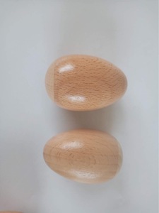Wholesale Wooden Egg Shaped Maracas Shaker Toy Orff Percussion <b>Instrument</b> <b>Musical</b> <b>Instruments</b> Wood Egg Shakers Early Education - Product Image 3