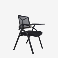 Chaise de bureau et de formation empilable et pliable en maille pour bureau et salle de conférence
