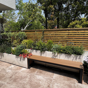 Meubles de patio modernes et élégants pots de <span class=keywords><strong>fleurs</strong></span> pour arbres avec banc de jardin confortable pour l'<span class=keywords><strong>extérieur</strong></span> et l'intérieur - Product Image 2