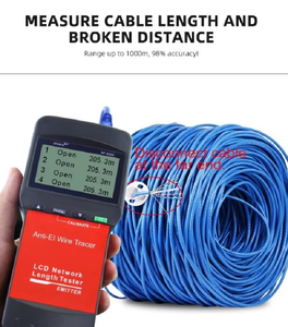 <span class=keywords><strong>Noyafa</strong></span> Fabriek NF-8200 Kabel <span class=keywords><strong>Tester</strong></span> Rj45 Cat5 Cat6 Draad Tracker Locator Lcd Scherm Meet Kabel Lengte - Product Image 3