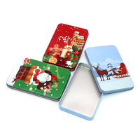 Nouvelles idées de produits 2024 Récipient en métal noir Flip Lid Beauty Press on Nails Storage Packaging Charnière Tin Box