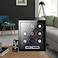 BLUETIDE 2025 <strong>Best</strong>-<strong>Selling</strong> Eco-friendly <strong>Automatic</strong> Vertical Winding 9-Slot Mechanical <strong>Watch</strong> Turner <strong>Winder</strong> Box Customizable