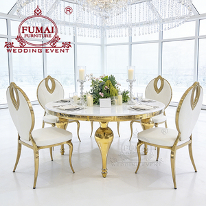 Mesa de comedor redonda de MDF para 8 o 10 personas, juego de mesa grande para banquetes, muebles modernos para cocina del hogar - Product Image 2