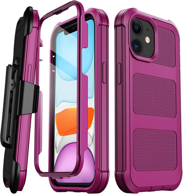 Wholesale Mobile Phone Heavy Duty Rugged Case Holster Kickstand Defender Hard Cover for Iphone 11/12/13/14/15/16 with Belt Clip