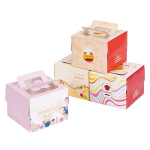 Caja de Embalaje Plegable Portátil de 4 Pulgadas con Ventana de Cartón Blanco para <span class=keywords><strong>Pastelería</strong></span>, <span class=keywords><strong>Repostería</strong></span> <span class=keywords><strong>y</strong></span> Embalaje de Alimentos para Pasteles de Cumpleaños - Product Image 4