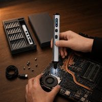 Kit de tournevis électrique 76-en-1 avec embout de perçage HSS de précision, outils de réparation professionnels, vente en gros