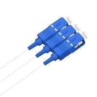 HENGXIAN Mini PLC 1/2 SC/UPC 0.9mm 1x2 Tabung Baja Kelas Telekomunikasi SM Optik 1m PLC Splitter FTTH/FTTX Jaringan 5G Garansi 2 Tahun