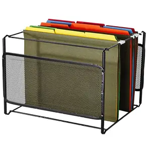 China Groothandel Zwart Mesh Hangend Bestand Organizer Bestand Mappen Metalen Vulmap Opslag Bureaulade Bestand Organizer