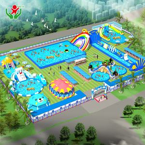 Parque <span class=keywords><strong>de</strong></span> Atracciones Inflable Personalizado <span class=keywords><strong>de</strong></span> Gran Tamaño, <span class=keywords><strong>Construcción</strong></span> <span class=keywords><strong>de</strong></span> Temática Personalizada - Product Image 5