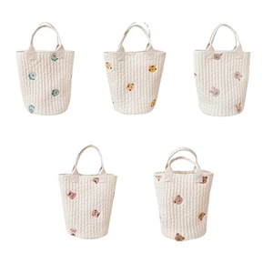 Organizador de Cuna para Recién Nacidos con Logotipo Personalizado, Bolsas de Almacenamiento Bordadas, Bolsas para Biberones y Pañales, Bolsa de Algodón para Pañales, Bolsa Tipo Cubo para Recién Nacidos - Product Image 5