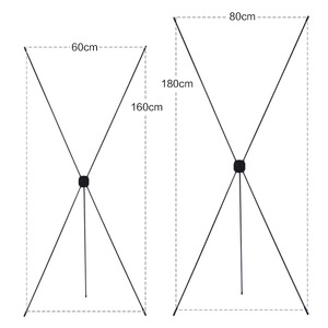Espositore a X Pieghevole Portatile Telescopico Tipo Porta per Cartelloni Pubblicitari Verticali in Centri Commerciali - Product Image 1