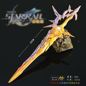 Honkai: StarRail - Accessoire de jeu - Épée <span class=keywords><strong>Baier</strong></span> 22CM - Promotion explosive - Modèle d'arme - Articles en métal artisanal - Ornements de table - Product Image 2