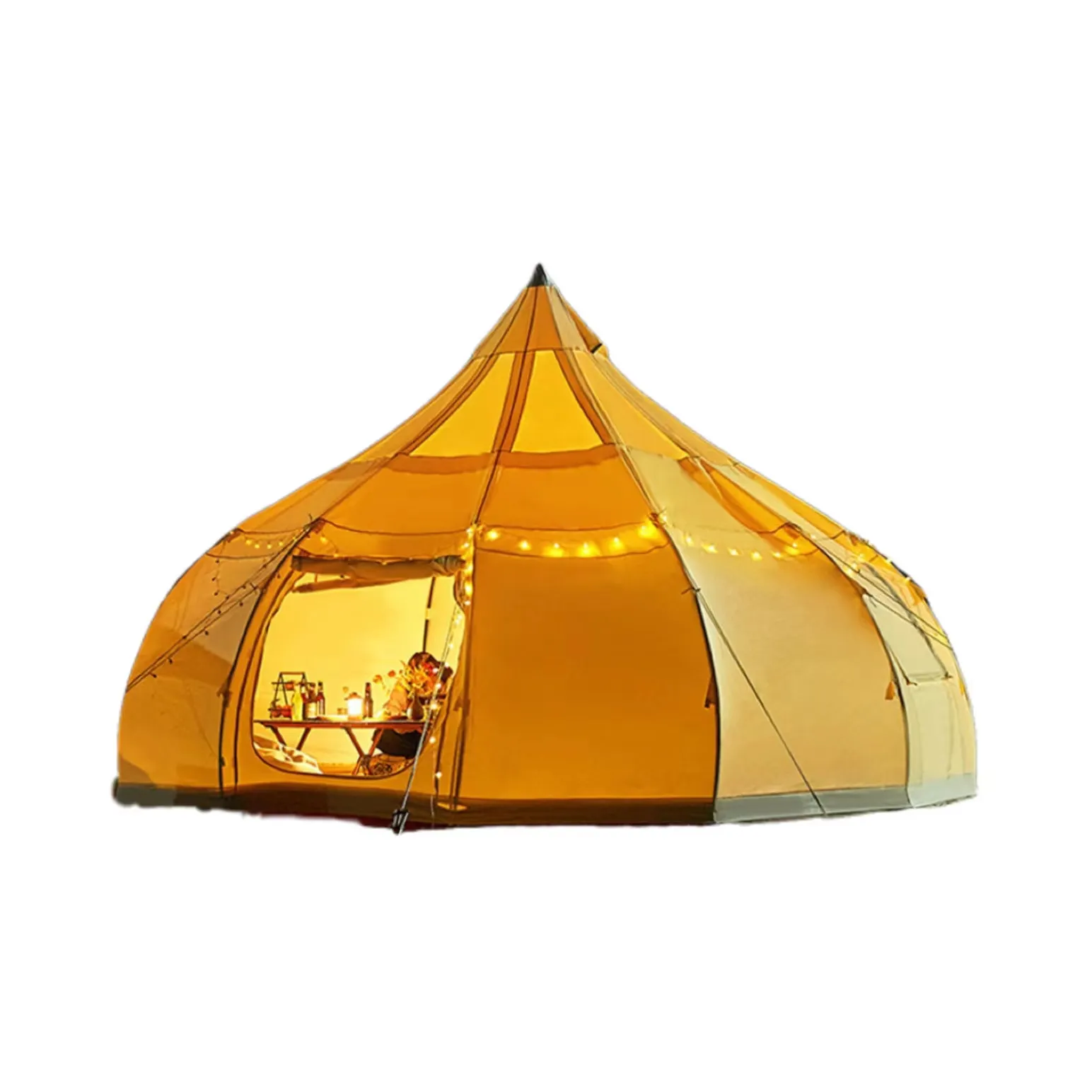 2023 new arrival large space see the star water drop bell tent camping luxury outdoor waterproof safari stargazer tent for party