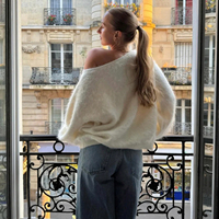 Damen Oversize Winterpullover mit Schulterlänge, Langarm, Weich, Warm, Einfarbig, Relaxed Fit, High Street, Direkt vom Hersteller, 100%