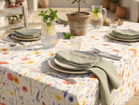 Nappe rectangulaire de luxe en PVC jacquard floral, prix usine, idéale pour les fêtes estivales en extérieur et les pique-niques – Offre spéciale