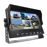 6CH 1080P écran tactile DVR moniteur aide au conducteur système de caméra véhicule aide à l'inversion et gestion de flotte avec GPS 4G