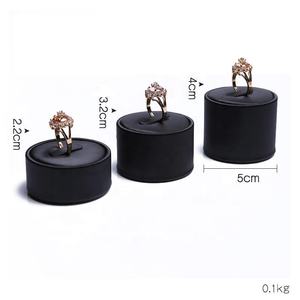 卸売ブラックPUレザージュエリーオーガナイザーディスプレイリングブレスレットネックレスペンダントバングルウォッチジュエリーホルダースタンド - Product Image 2