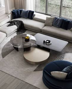 <span class=keywords><strong>Tavolino</strong></span> da Caffè Rotondo Moderno Multifunzionale di Lusso Nordico per Soggiorno - Product Image 3