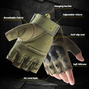 <span class=keywords><strong>Gants</strong></span> <span class=keywords><strong>tactiques</strong></span> demi-doigt d'assaut anti-coupure pour hommes, fabriqués en usine sur mesure - Product Image 5