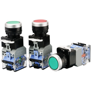 22mm tự khóa phẳng-đầu nút với ánh sáng LA38-11DT đẩy nút chuyển đổi với ánh sáng <span class=keywords><strong>LED</strong></span> cho AC220V/380V/DC24V - Product Image 2