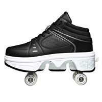 Chaussures à roulettes unisexe à quatre roues escamotables, livraison directe d'usine, pour le sport urbain et le skate