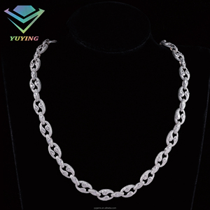 Pass diamond tester Gold plated 925 sterling sliver <b>Iced</b> <b>out</b> <b>chain</b> VVS moissanite GRA certificate Eight-diagram cuban link <b>chain</b> - Product Image 5