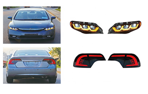 Nueva Luz Trasera LED Modificada, Lámpara de Freno, <span class=keywords><strong>Estacionamiento</strong></span>, <span class=keywords><strong>Señal</strong></span> de Giro y Antiniebla para Civic USA 2006-2011 - Product Image 4