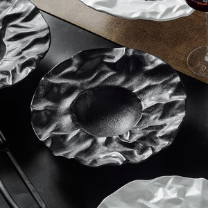 Vente en gros <span class=keywords><strong>de</strong></span> vaisselle style japonais pour restaurants Pâtes italiennes à disque profond <span class=keywords><strong>Chapeau</strong></span> <span class=keywords><strong>de</strong></span> <span class=keywords><strong>paille</strong></span> Nourriture occidentale Assiette en céramique - Product Image 3